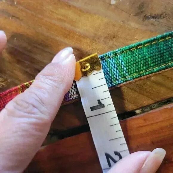 Colorful Handmade Leather Dog Leash Small Breed Set Of Two 46 In - Picture 5 of 10